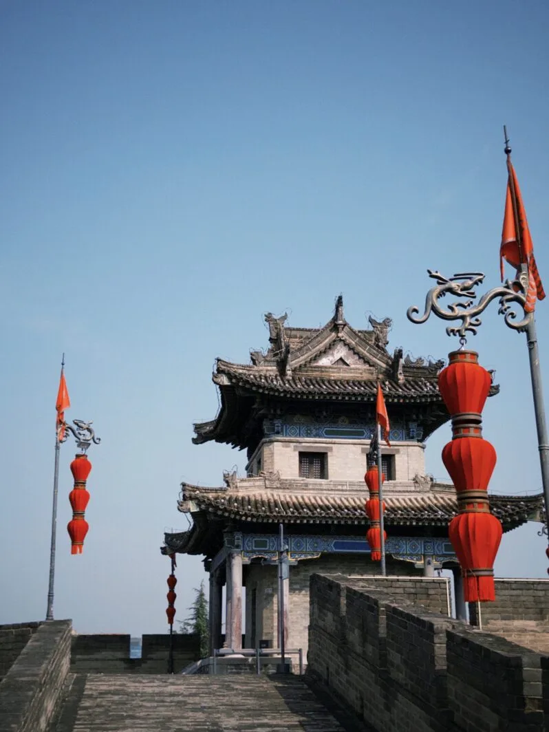 西安城墙上的角楼